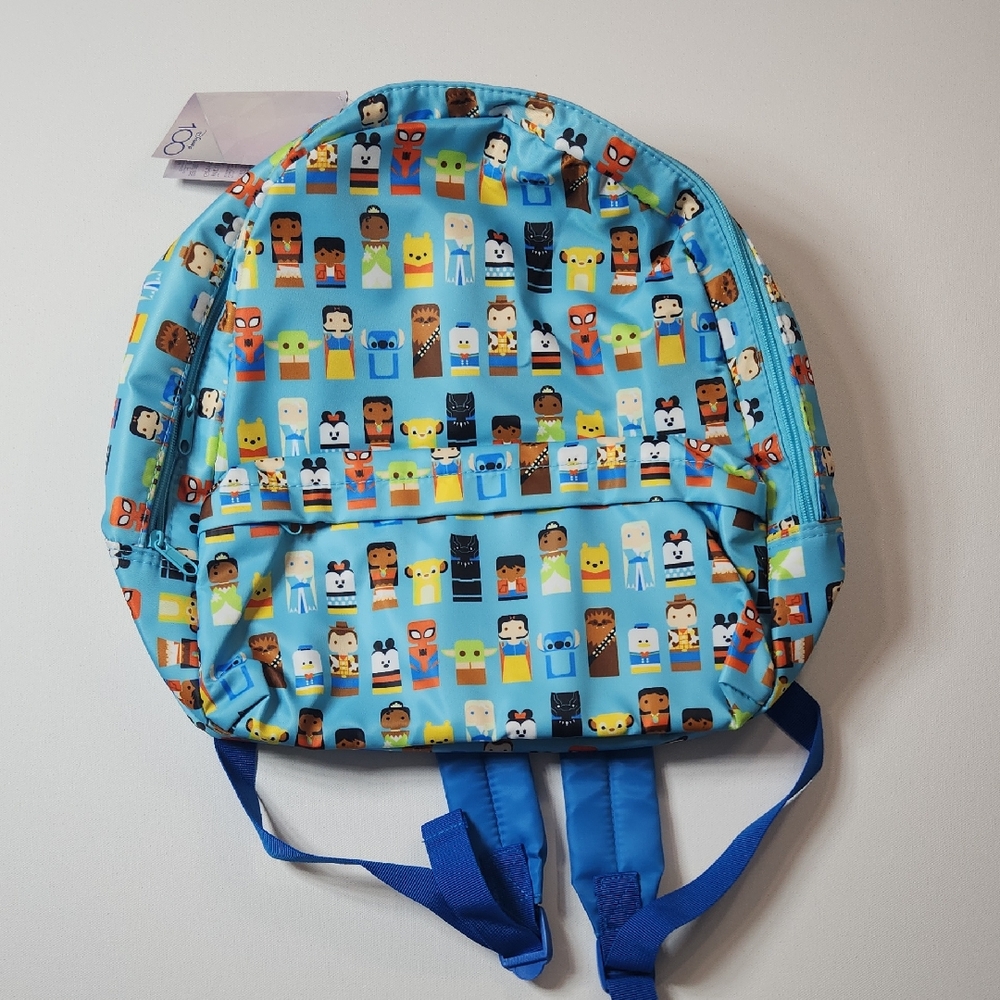 Disney 100 Anniversary Blue Character Mini Backpack – Pixar, Marvel, Star Wars,